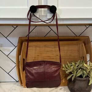 Vintage leather mini shoulder bag chic lightweight bohemian minimalist neutral